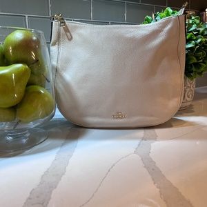 Coach Bone White Leather Shoulder Bag